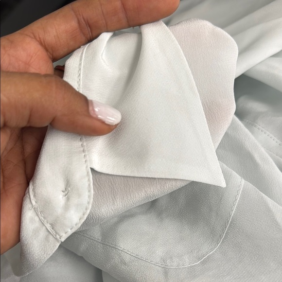 EQUIPMENT FEMME blouse faded light blue green size Large - Picture 3 of 8